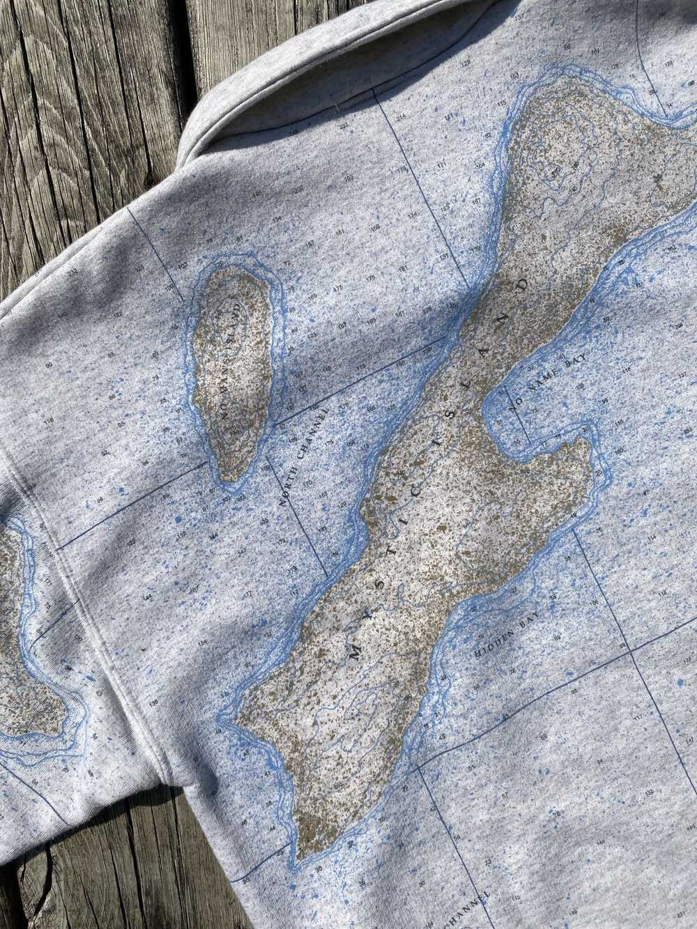 Vintage 90s New Jersey sailing map sweatshirt sz M - image 8