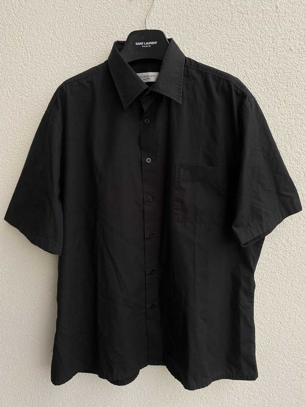 Vintage × Yves Saint Laurent Black YSL Shirt Summ… - image 12