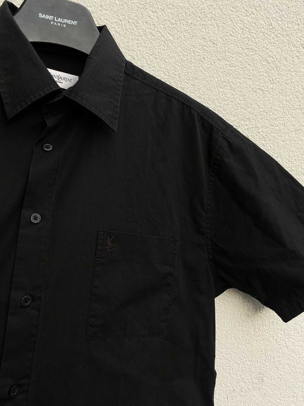 Vintage × Yves Saint Laurent Black YSL Shirt Summ… - image 5