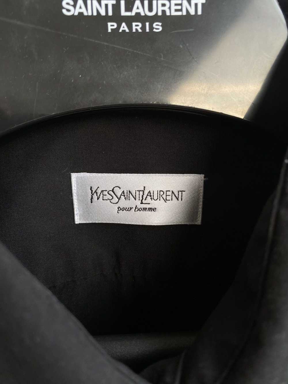 Vintage × Yves Saint Laurent Black YSL Shirt Summ… - image 7