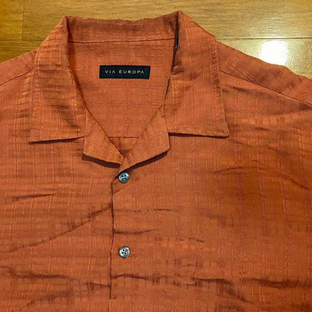 Open collar shirt, aloha shirt, orange. - image 1