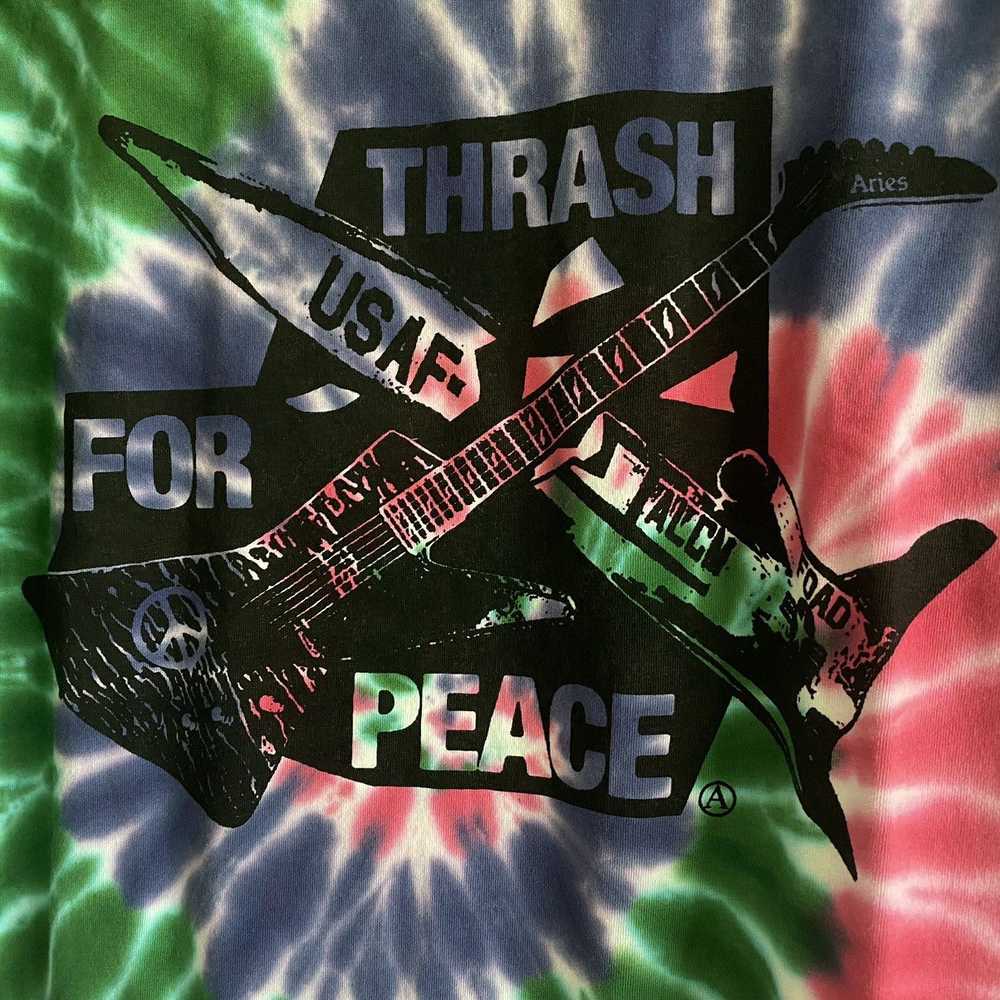 Aries Aries Thrash for Peace Tee (Green/Pink) - image 2