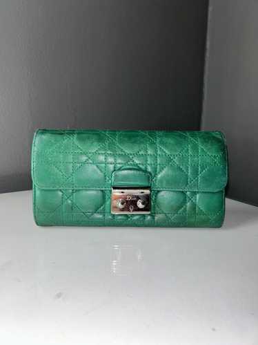 Dior Christian Dior Miss Dior Green Quilted Leathe