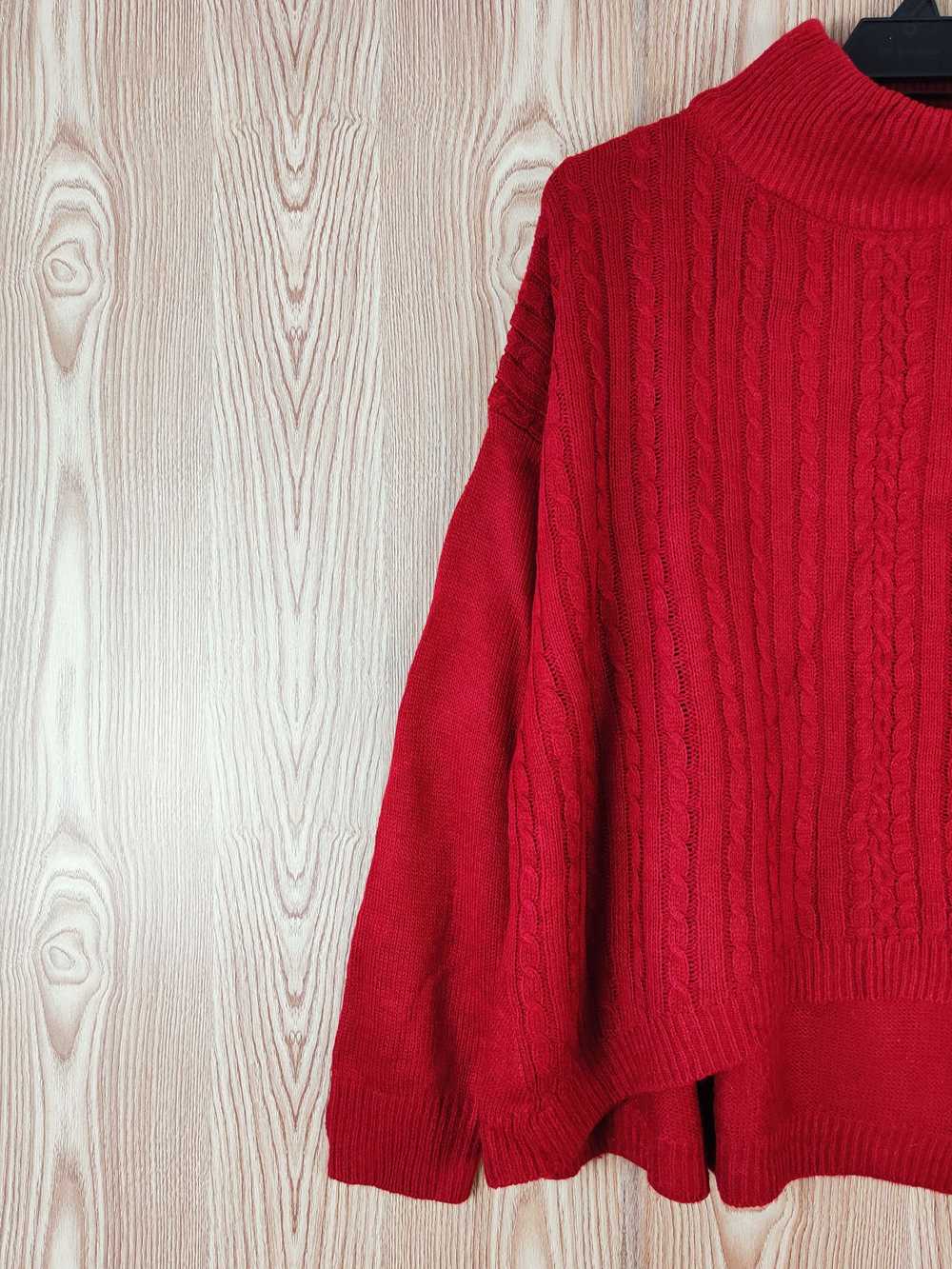 Coloured Cable Knit Sweater × Japanese Brand × Vi… - image 3