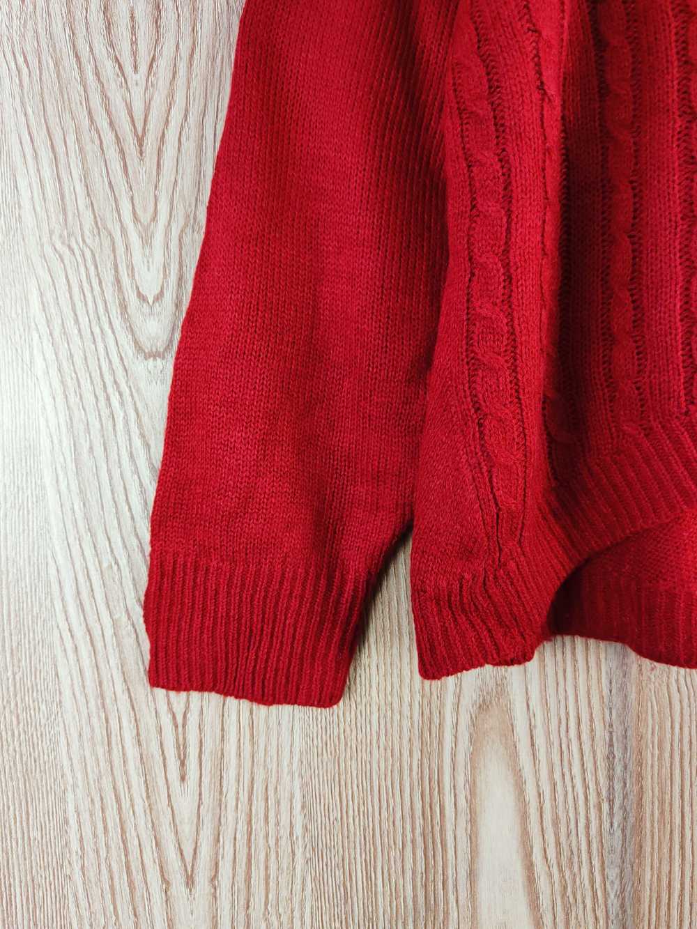 Coloured Cable Knit Sweater × Japanese Brand × Vi… - image 4