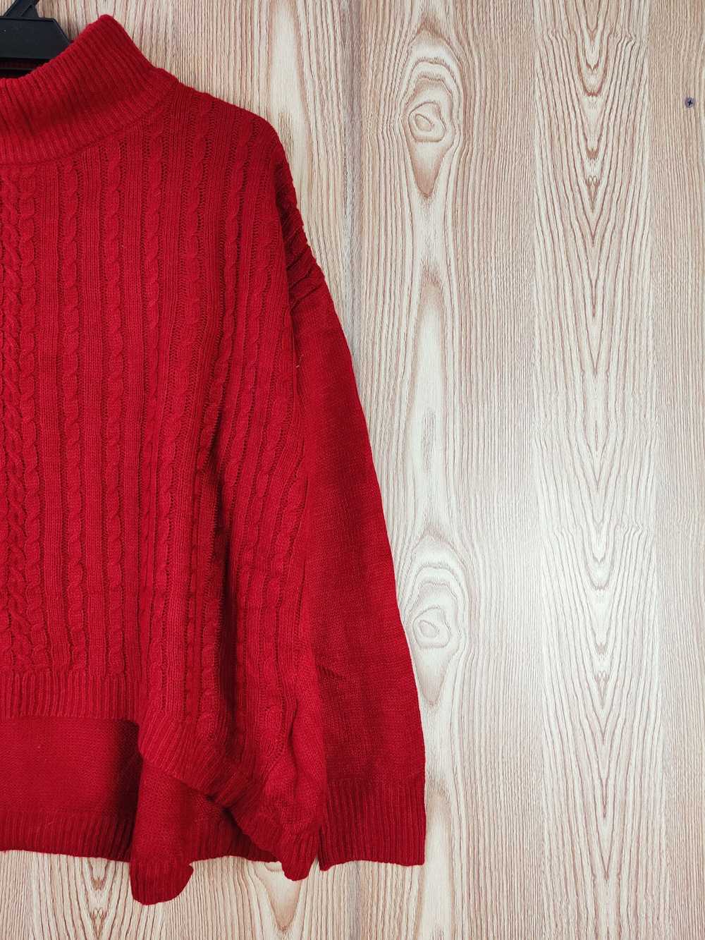 Coloured Cable Knit Sweater × Japanese Brand × Vi… - image 5