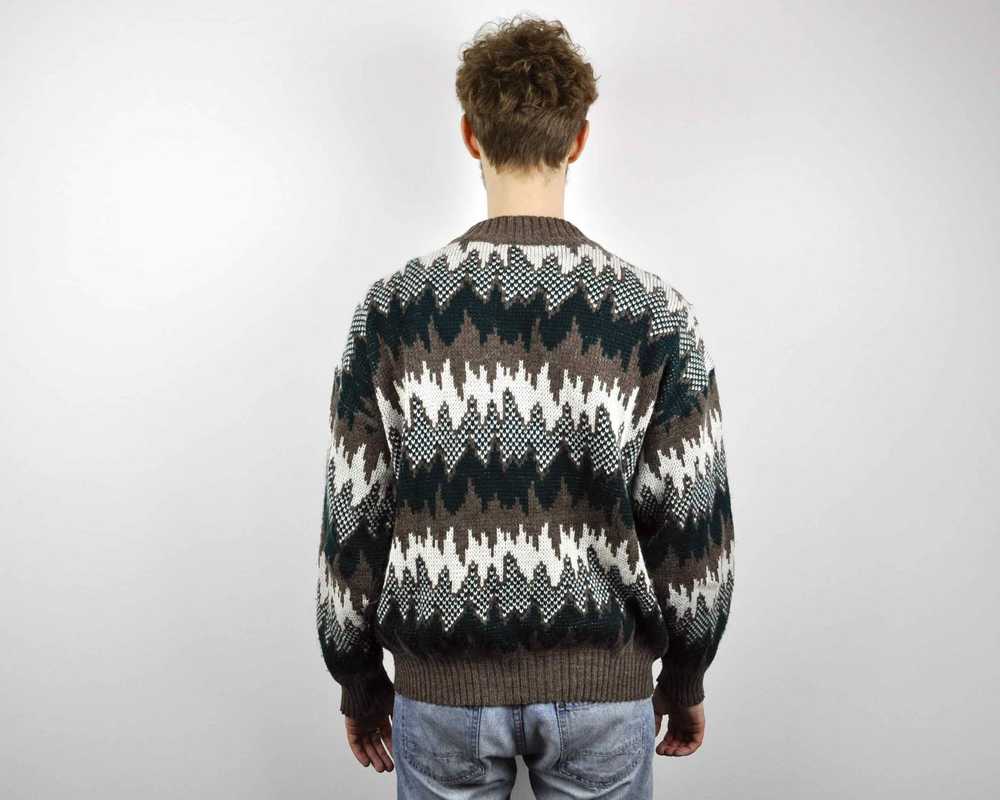 German × Vintage 70s Vintage Sweater Cardigan Woo… - image 2