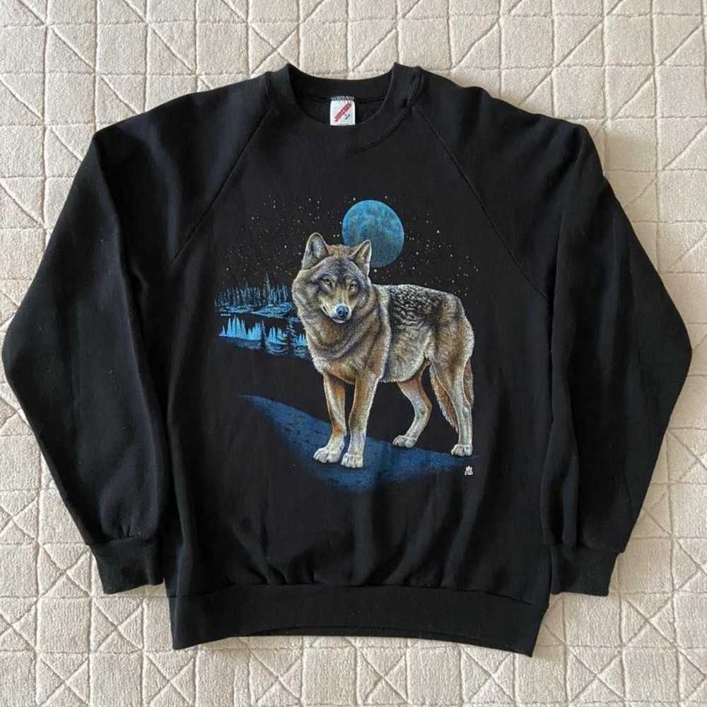 Jerzees × Streetwear × Vintage Vintage Wolf Blue … - image 2