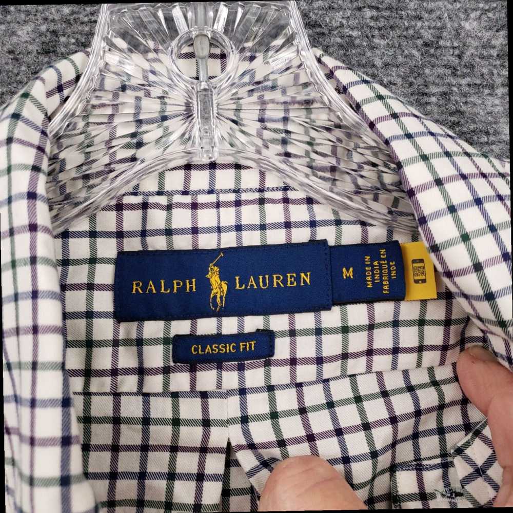 Ralph Lauren White Classic Fit Long Sleeve Plaid … - image 7