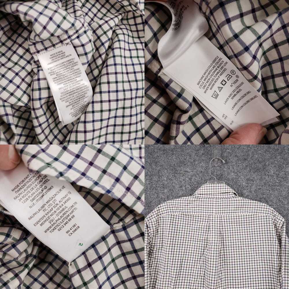 Ralph Lauren White Classic Fit Long Sleeve Plaid … - image 8