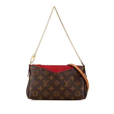 Brown Louis Vuitton Monogram Pallas Clutch Satchel