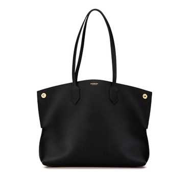 Black Burberry Medium Leather Society Tote