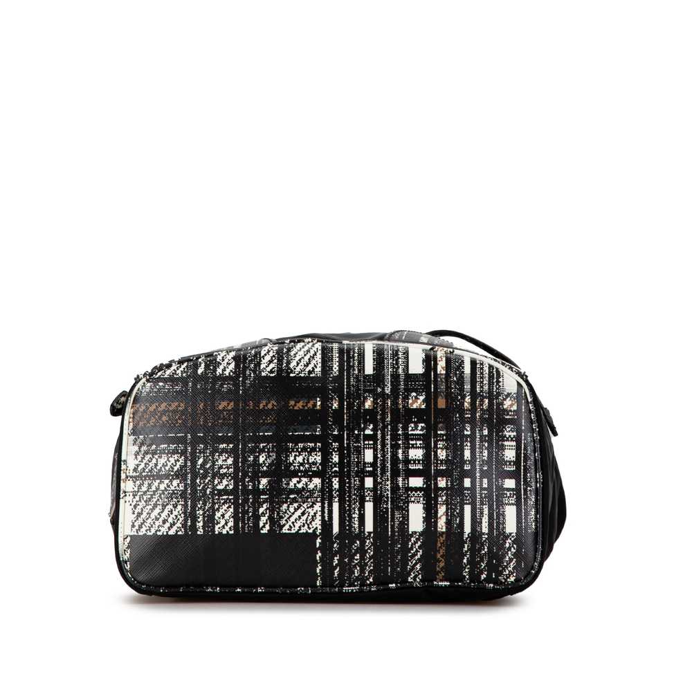 Black Prada Printed Saffiano Trimmed Tessuto Back… - image 4