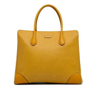 Yellow Gucci Diamante Bright Leather Tote