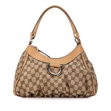 Brown Gucci GG Canvas Abbey D-Ring Shoulder Bag