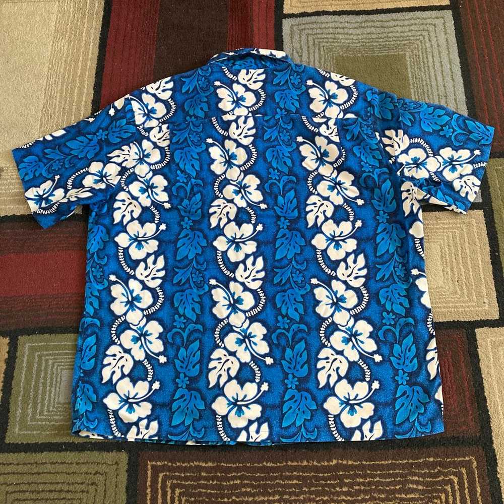 Vintage Ky's Hawaiian Shirt Button Up Men Sz L Bl… - image 4