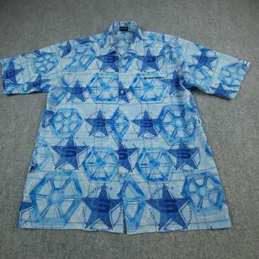 Vintage Y2K SouthPole Hawaiian Shirt mens large Bu