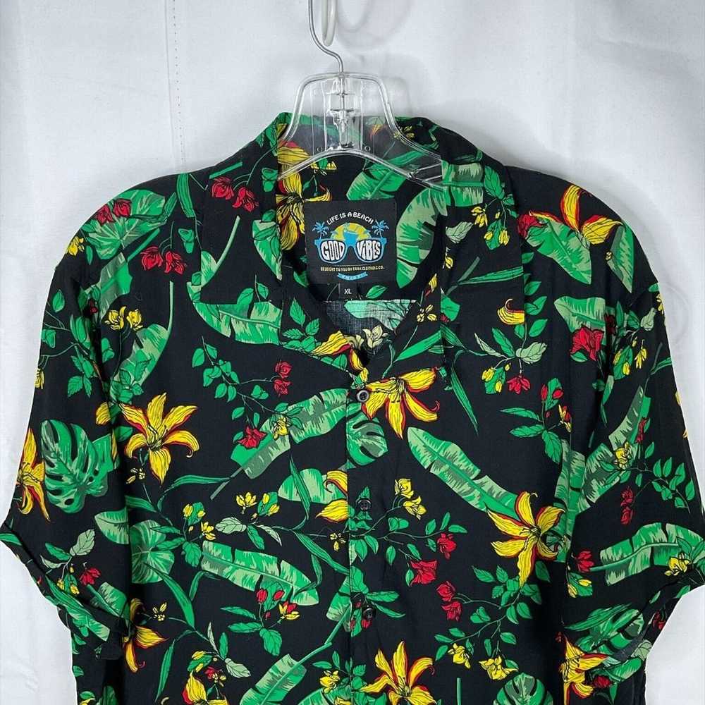 Good Vibes Men's XL Hawaiian Shirt Short Sleeve B… - image 4