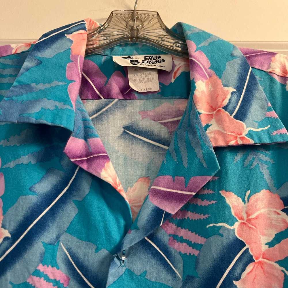 Men’s Vintage Hilo Hattie Hawaiin button up shirt… - image 3