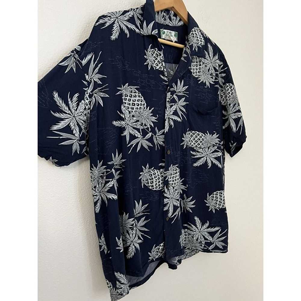 Vintage Men’s Two Palms Hawaiian Shirt USA Made R… - image 2