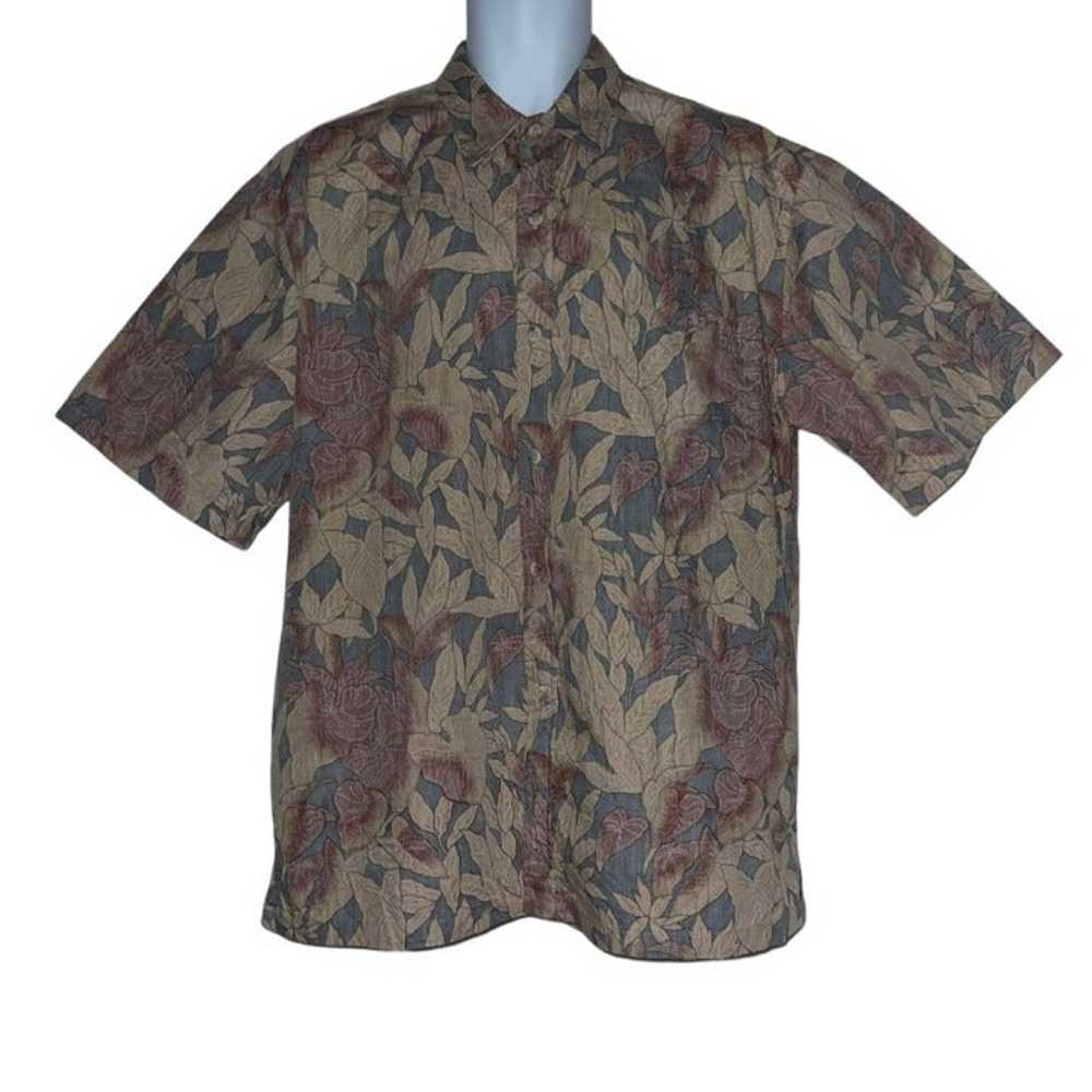 Vintage Cooke Street Shirt Mens XL Aloha Blue Tan… - image 1