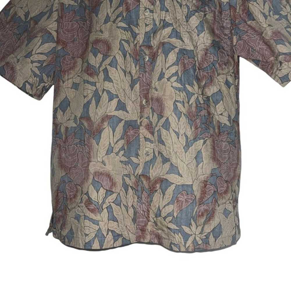 Vintage Cooke Street Shirt Mens XL Aloha Blue Tan… - image 3