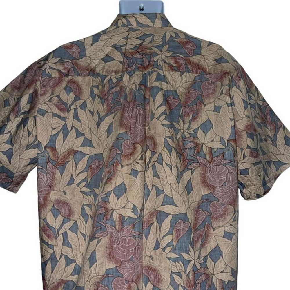 Vintage Cooke Street Shirt Mens XL Aloha Blue Tan… - image 7