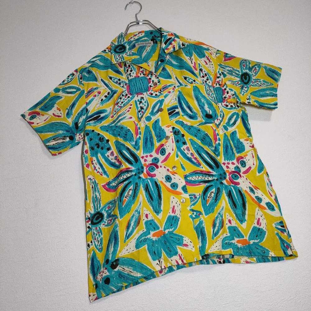 Aloha shirt art design vintage floral leaf patter… - image 3