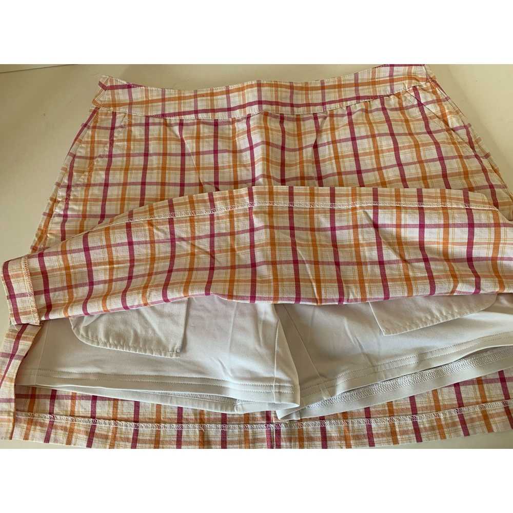 Adidas Adidas skort plaid pink orange cream size … - image 3