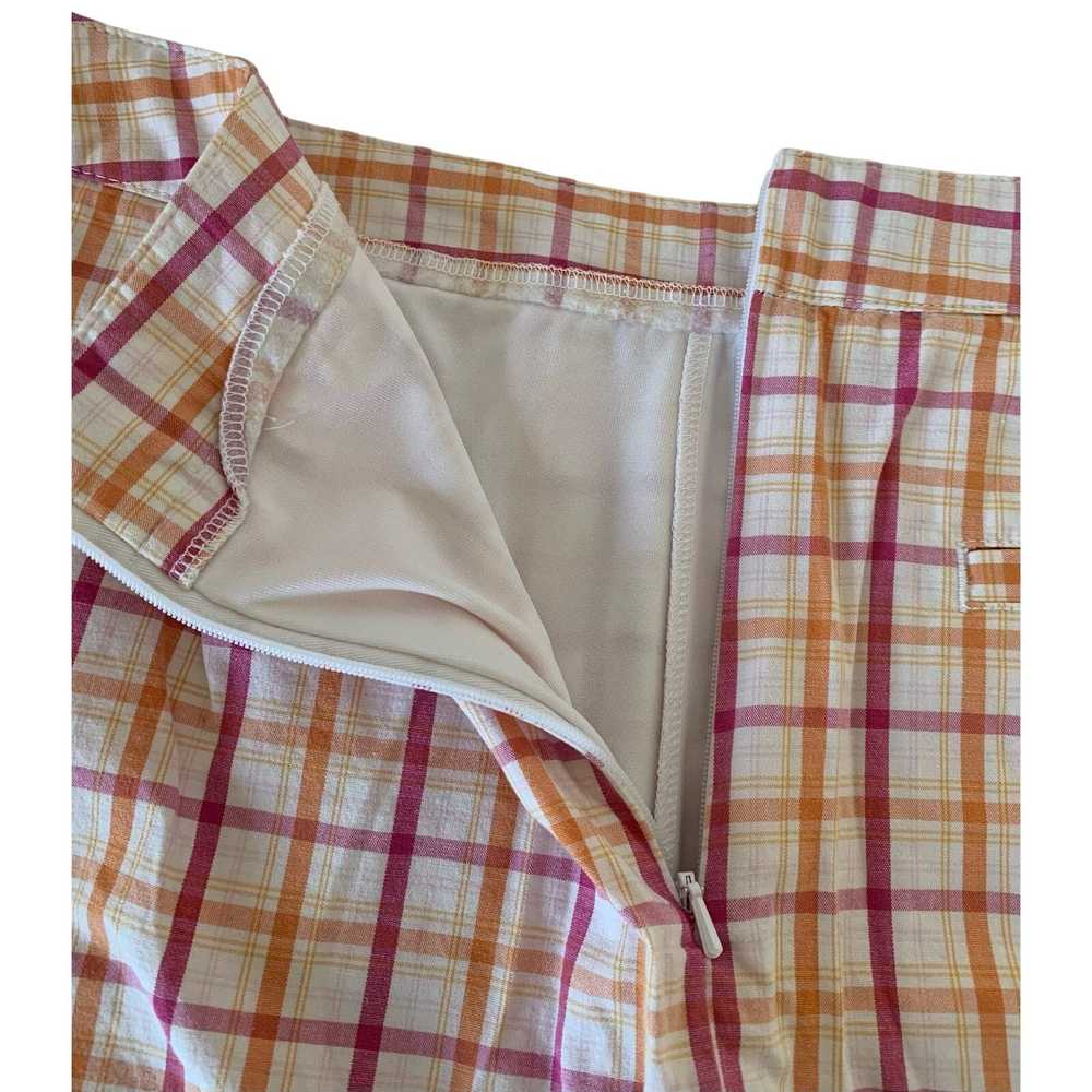 Adidas Adidas skort plaid pink orange cream size … - image 4