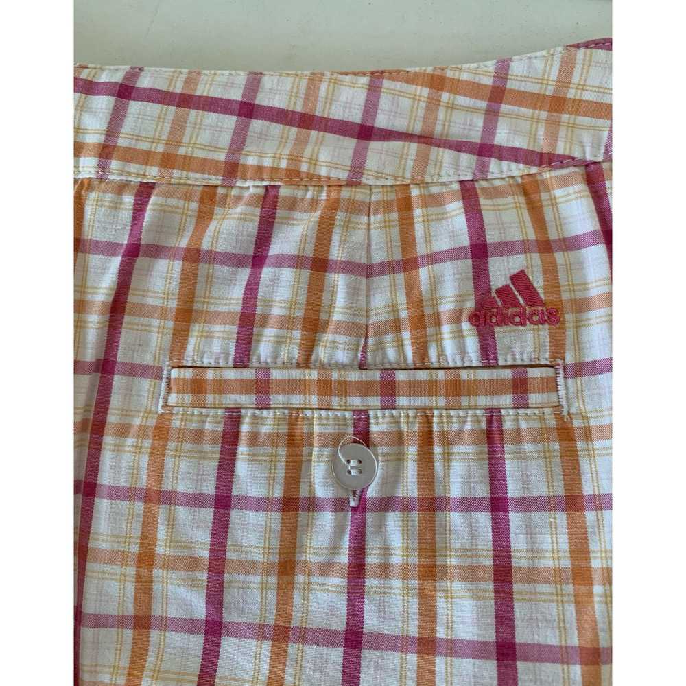 Adidas Adidas skort plaid pink orange cream size … - image 5