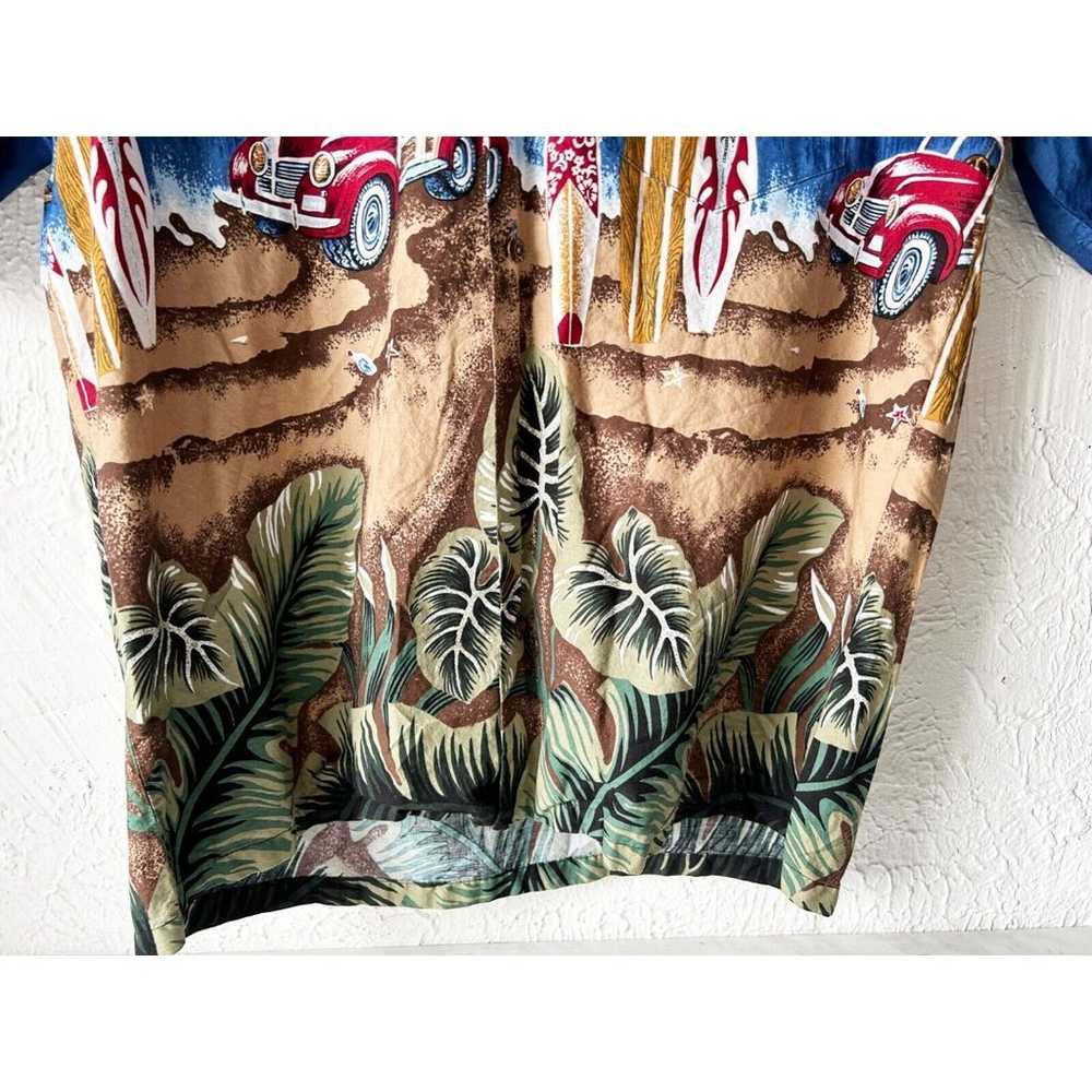 Winnie Fashion Hawaiian Shirt Surfboards Red Wood… - image 4