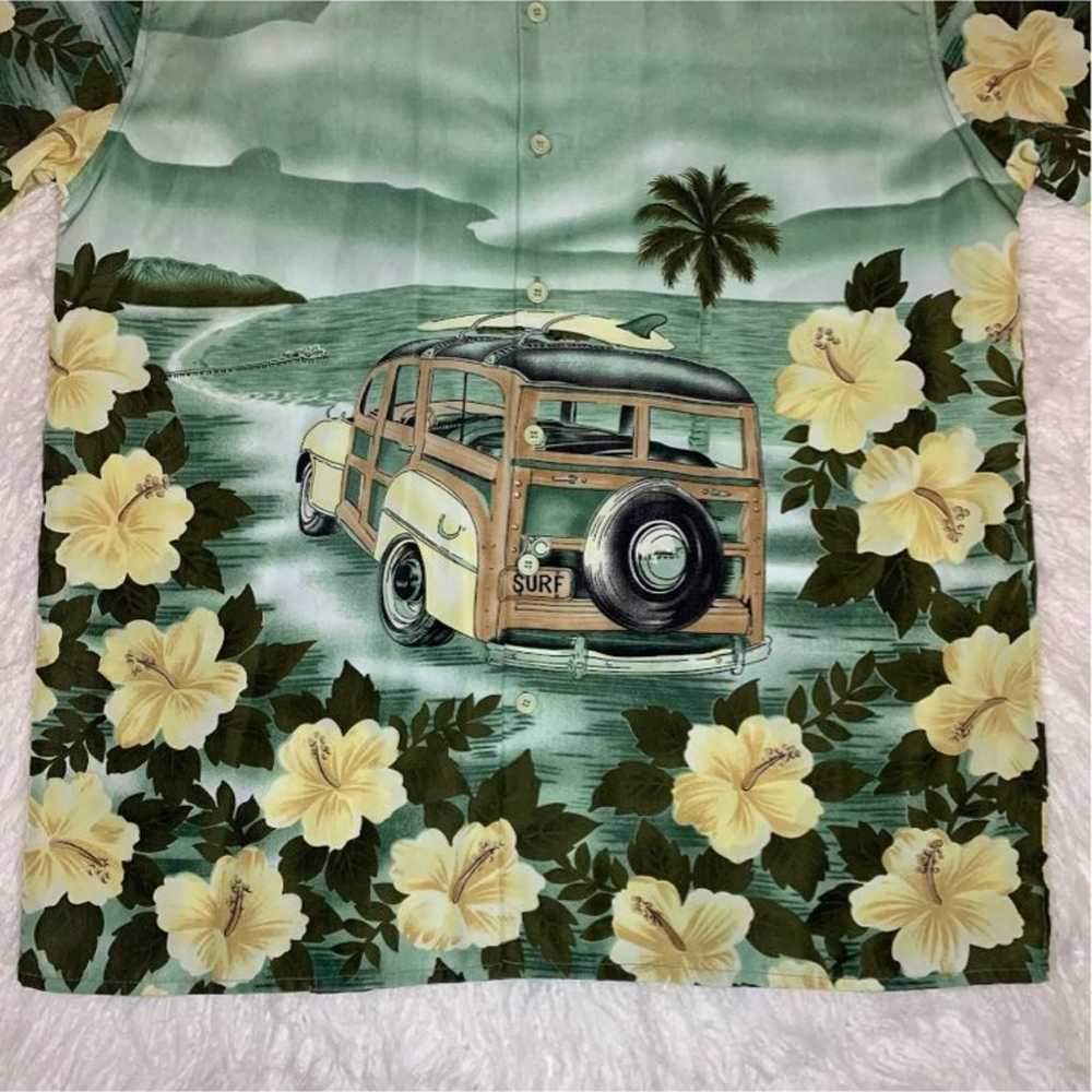 Vintage Big Brother Hawaiian Floral SS Men’s Butt… - image 2