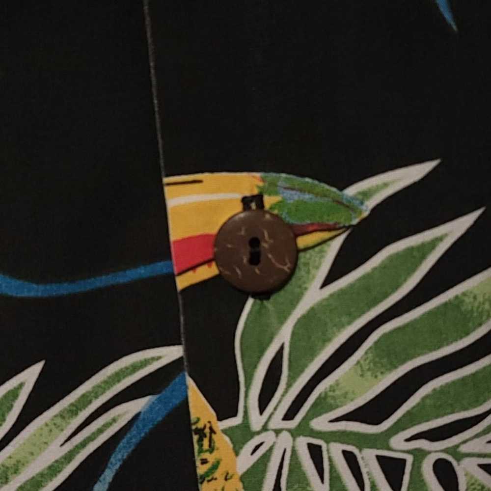 Go Barefoot Paradise Hawaiian Parrot Button Up Sh… - image 4