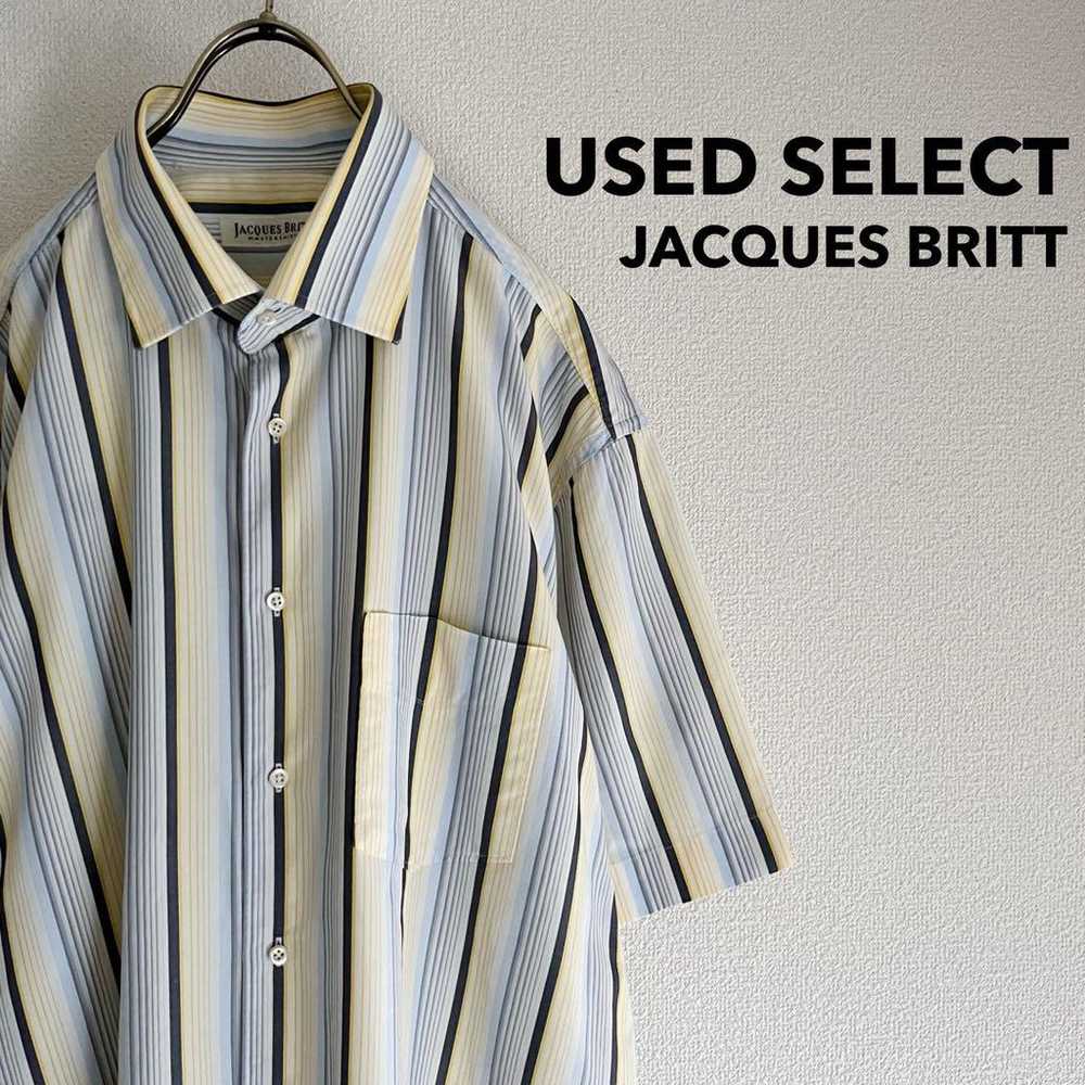 Vintage "JACQUES BRITT" Striped Short Sleeve Shirt - image 1