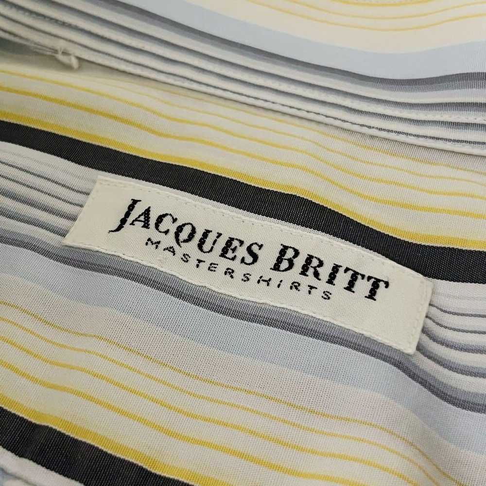 Vintage "JACQUES BRITT" Striped Short Sleeve Shirt - image 8