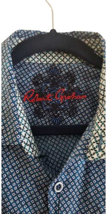 Robert Graham Blue Geo Pattern