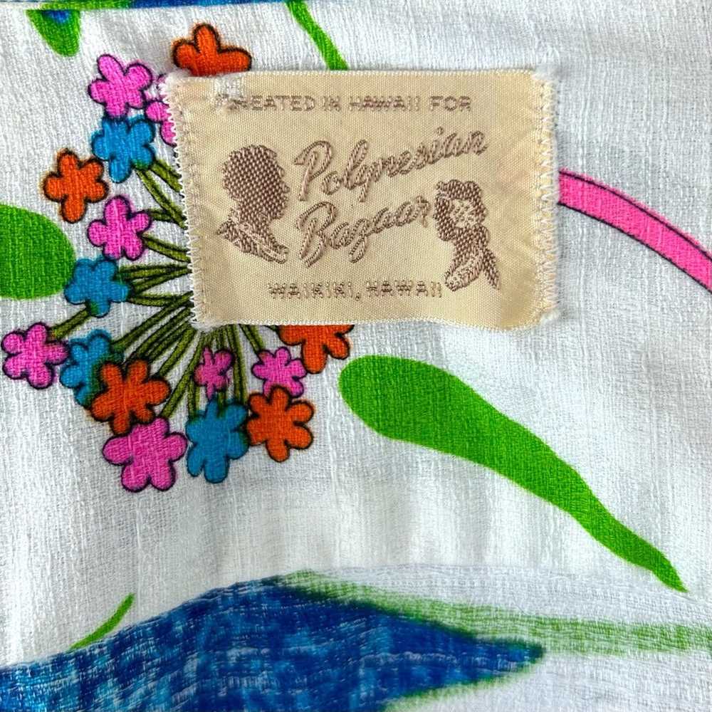 Vintage 60’s Barkcloth Men’s Hawaiian Shirt - image 4