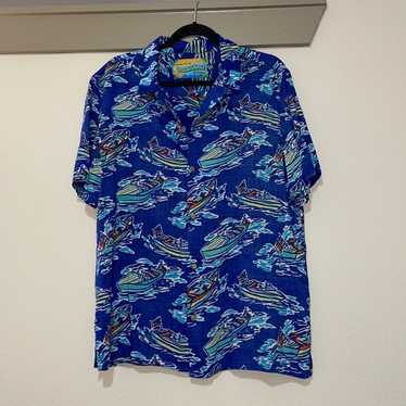 Chubbies The Nutter Boat Print Hawaiian Shirt SZ M