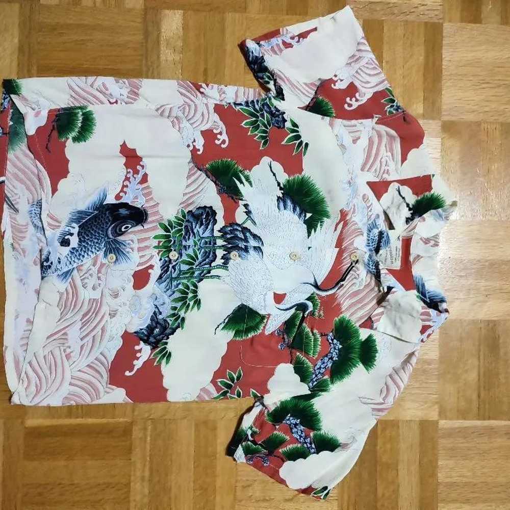 Houston aloha shirt with Japanese pattern of carp… - image 1