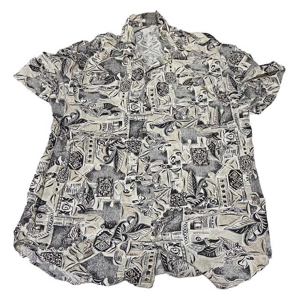 Aloha Shirt, short sleeves, all-over pattern, ope… - image 1