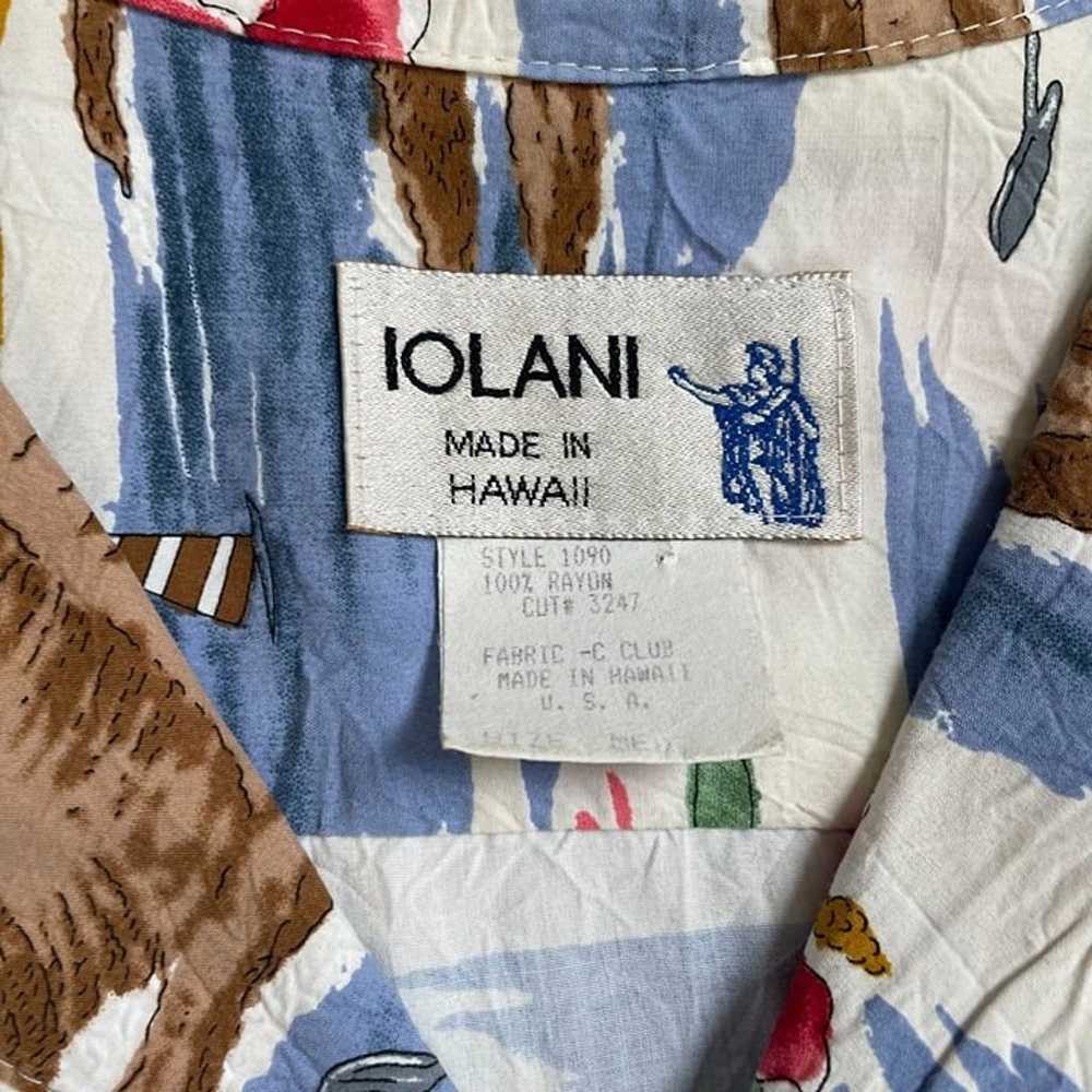 IOLANI VINTAGE HAWAIIAN SHIRT GOLF COURSE SHORT S… - image 4