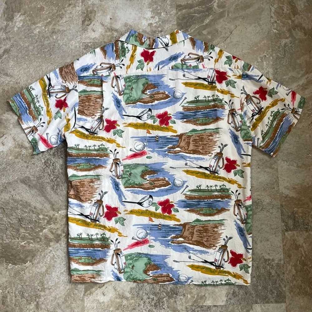 IOLANI VINTAGE HAWAIIAN SHIRT GOLF COURSE SHORT S… - image 6