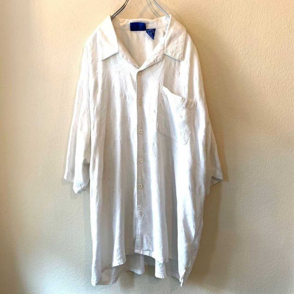 Ocean Pacific Vintage White Cotton Rayon Shirt - image 2