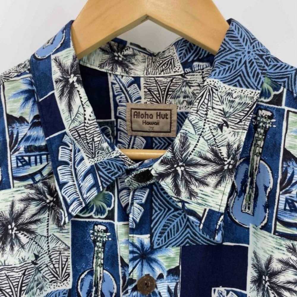 Aloha hut vintage 80s 90s Aloha shirt 2XL short s… - image 3