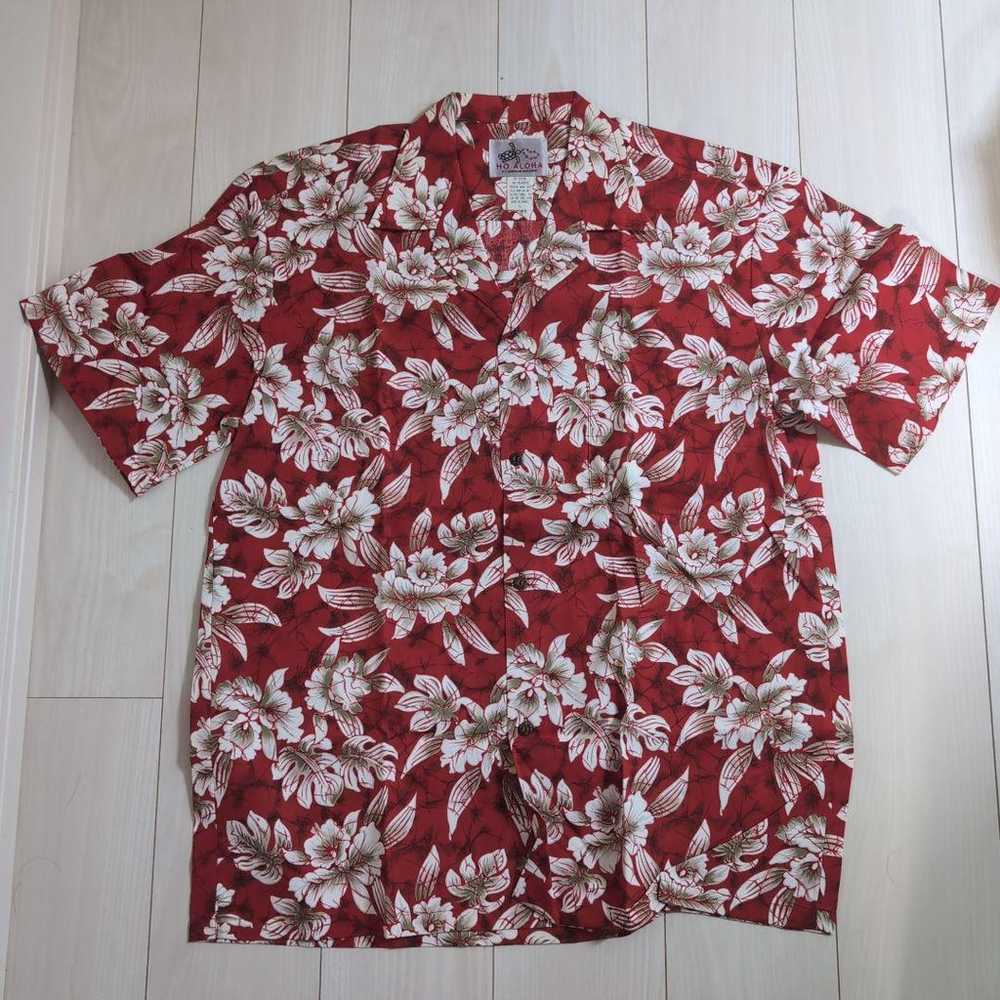 HO ALOHA Hawaii-made, size L, vintage Aloha shirt. - image 1