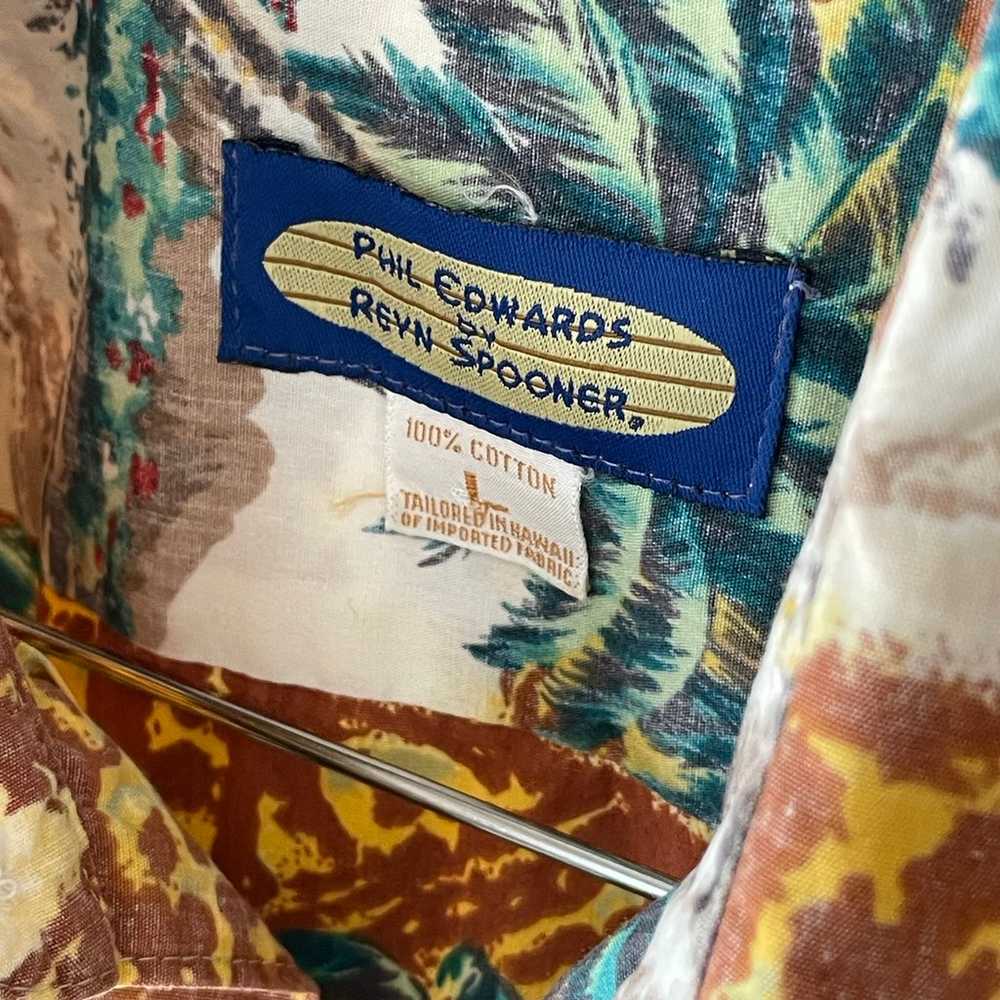 Vintage Men’s Hawaiian Shirt Phil Edwards By Reyn… - image 2