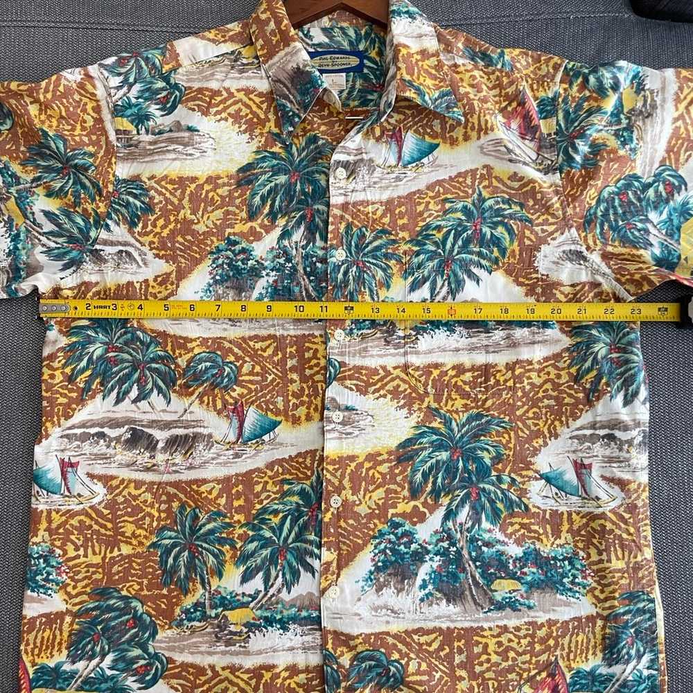 Vintage Men’s Hawaiian Shirt Phil Edwards By Reyn… - image 7