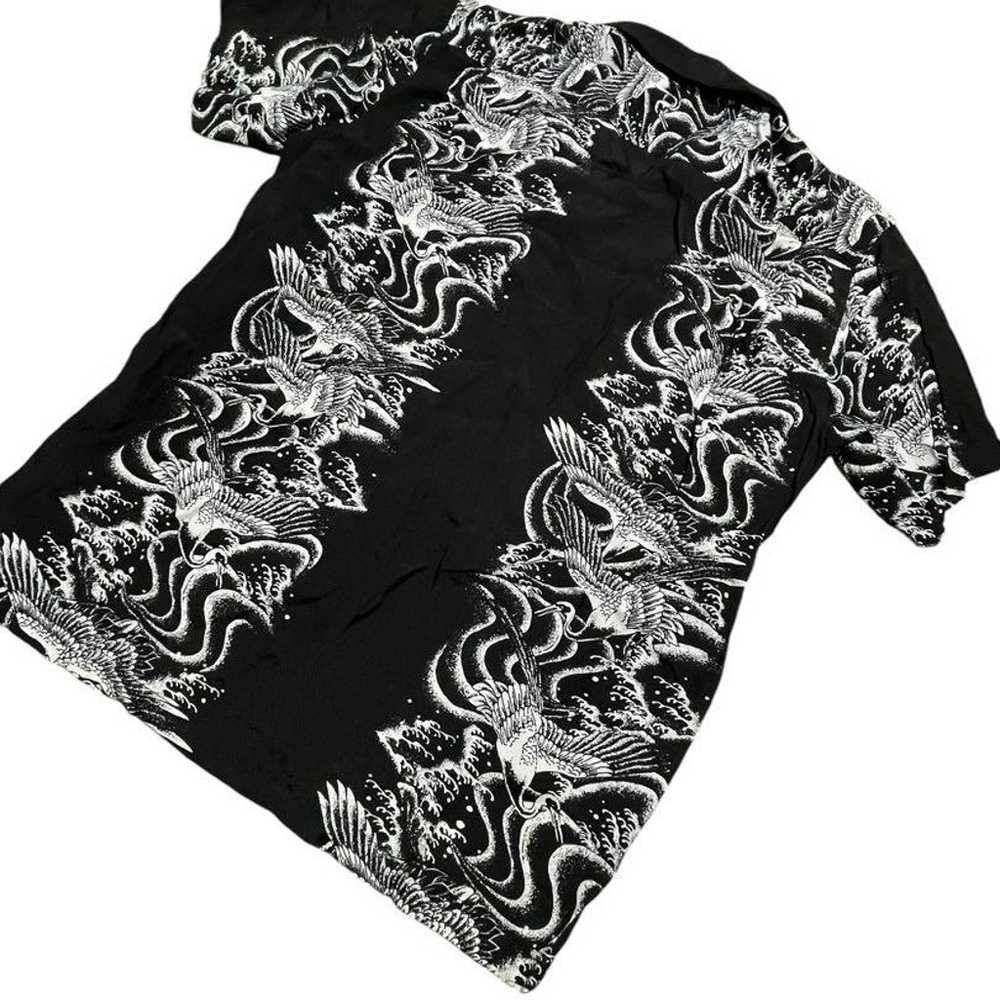 Open Ditch Rayon Aloha Shirt in Japanese Pattern … - image 2