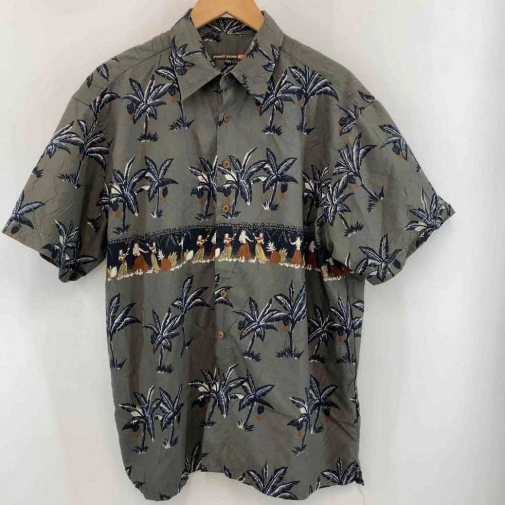 POINT ZERO Vintage 90s 00s Aloha Shirt M Short Sl… - image 1